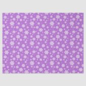 White Snowflakes on Purple Winter Pattern 薄葉紙 (正面)
