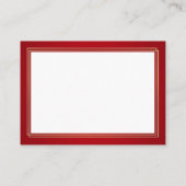 White Snowflakes on Red Merry Christmas 名刺 (裏面)