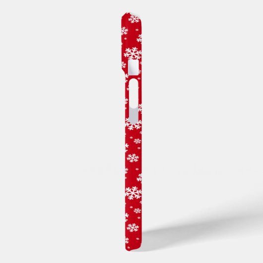 White Snowflakes on red Winter Pattern Case-Mate iPhoneケース (裏面 / 左)