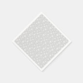White Snowflakes on Silver Winter Pattern スタンダードカクテルナプキン (角)