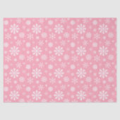 White Snowflakes Pattern On Light Pink Background 薄葉紙 (正面)