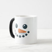 White Snowman Features Carrot Morphing Mug モーフィングマグカップ (正面左)