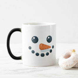 White Snowman Features Carrot Morphing Mug モーフィングマグカップ