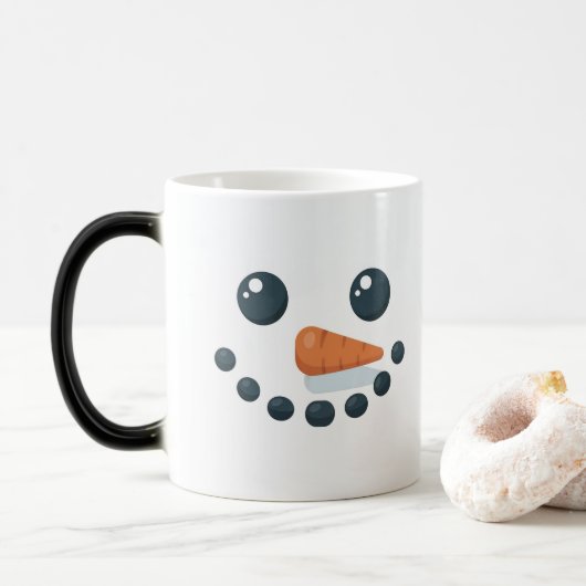 White Snowman Features Carrot Morphing Mug モーフィングマグカップ (ドーナツ)