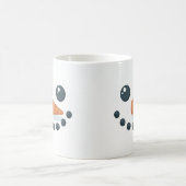 White Snowman Features Carrot Morphing Mug モーフィングマグカップ (中央)