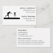White Social calling card-Disc Golf 名刺 (正面/裏面)