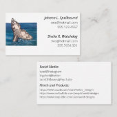 White Social calling card-whale 名刺 (正面/裏面)