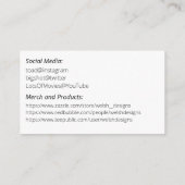 White Social introduction calling card-tractor 名刺 (裏面)