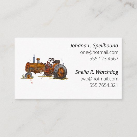 White Social introduction calling card-tractor 名刺 (正面)