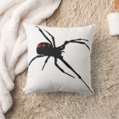 WHITE SPIDER FRONT / BLACK WEB BACK PILLOW クッション (ブランケット)