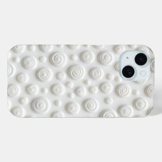 White Spiral iPhone Case Minimal Modern Look Case-Mate iPhoneケース (裏面 (横))