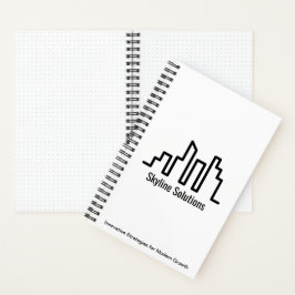 White Spiral Notebook with Minimalist Design ノートブック