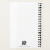 White Spiral Notebook with Minimalist Design ノートブック (裏面)