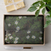 White spring flowers in woodland 薄葉紙 (ギフト)