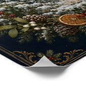 White Stag Yule Winter Solstice Wall Art ポスター (角)