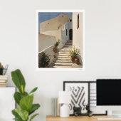 White Stairway House Poster ポスター (ホームオフィス)