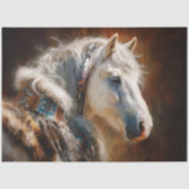 White Stallion Western Furniture Decoupage 薄葉紙 (正面)