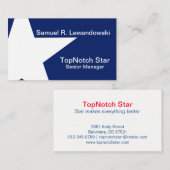 White Starのカスタマイズエレガント可能 名刺 (正面/裏面)