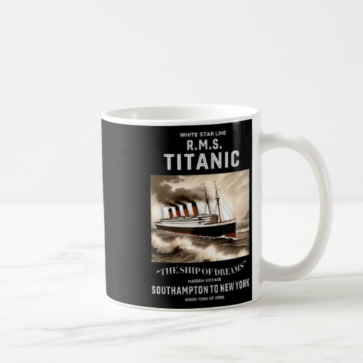 White Star Line Rms Titanic Ship Boys Kids Men コーヒーマグカップ (右)