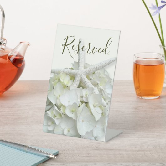 White Starfishフローラ予約結婚のテーブルシンボルや象徴 台座サイン (インサイチュ)