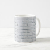 White stone wall bricks pattern コーヒーマグカップ (正面右)
