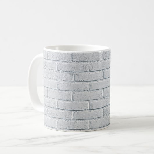 White stone wall bricks pattern コーヒーマグカップ (正面左)