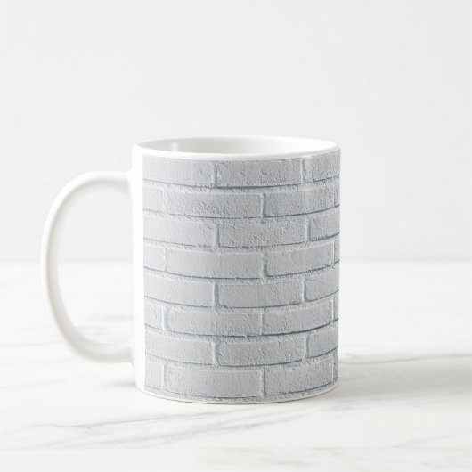 White stone wall bricks pattern コーヒーマグカップ (左)