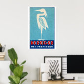 White Stork - Matchbox Print - Aesthetic Wall Art ポスター (ホームオフィス)