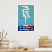 White Stork - Matchbox Print - Aesthetic Wall Art ポスター (キッチン)