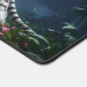 White Storm Tiger – Epic Fantasy Jungle Desk Mat デスクマット (コーナー)