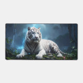 White Storm Tiger – Epic Fantasy Jungle Desk Mat デスクマット (正面)