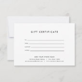 White Stripes & Custom Color Gift Certificate (裏面)