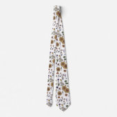 White sunflower neck tie ネクタイ (裏面)