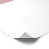 White Sunflower on Dusty Pink Abstract Wall Art ポスター (角)