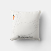 White Swan Design Personalised クッション (正面)