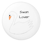 White Swan Design Personalised セラミックノブ (正面)