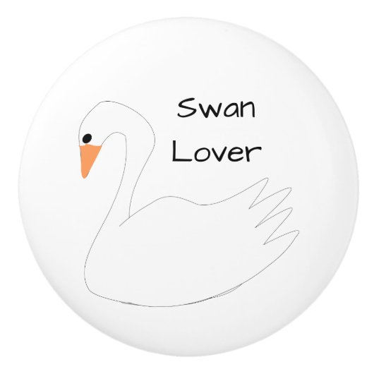 White Swan Design Personalised セラミックノブ (正面)