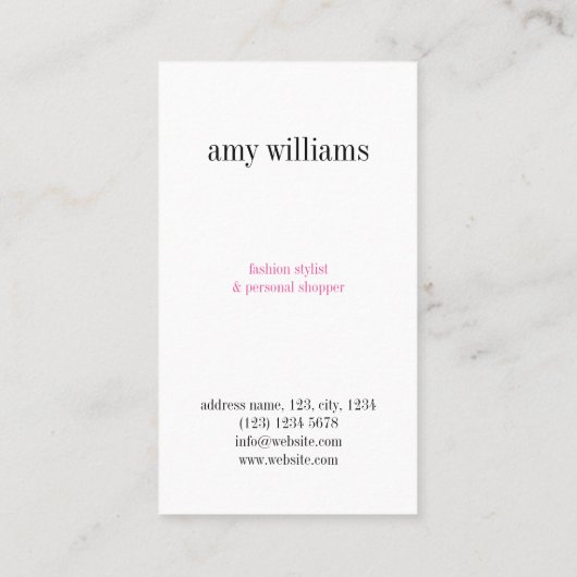 White swan illustration beauty stylish chic card 名刺 (裏面)