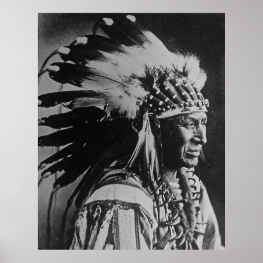 White Swan Sioux Chief Native American ポスター (正面)