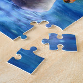 White swan watercolor painting ジグソーパズル (側面)