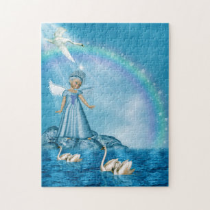 White Swans And Angel ジグソーパズル