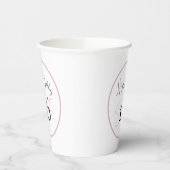 White Sweet 16 Pink & Black Script Paper cup 紙コップ (左)