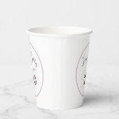 White Sweet 16 Pink & Black Script Paper cup 紙コップ (右)