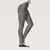White Swirls on Gray Leggings レギンス (右)