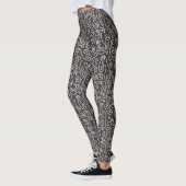 White Swirls on Gray Leggings レギンス (左)