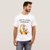 White T shirt with Eid mubarak design  Tシャツ (正面フル)