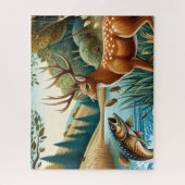 White Tail Deer Landscape ジグソーパズル (縦)