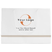 White & Tan, Black文字Company Business Lのロゴ ラージペーパーバッグ (裏面)