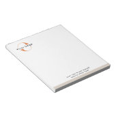 White & Tan, Black文字Company Business Nのロゴ ノートパッド (アングル)
