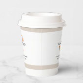 White & Tan, Black文字Company Business Pのロゴ 紙コップ (右)